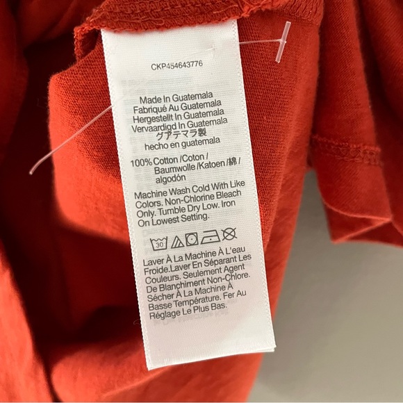 MADEWELL Whisper Cotton Rib-Crewneck Tee in Southwestern Clay Size XXS - Picture 8 of 8